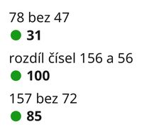 Odčítání slovně