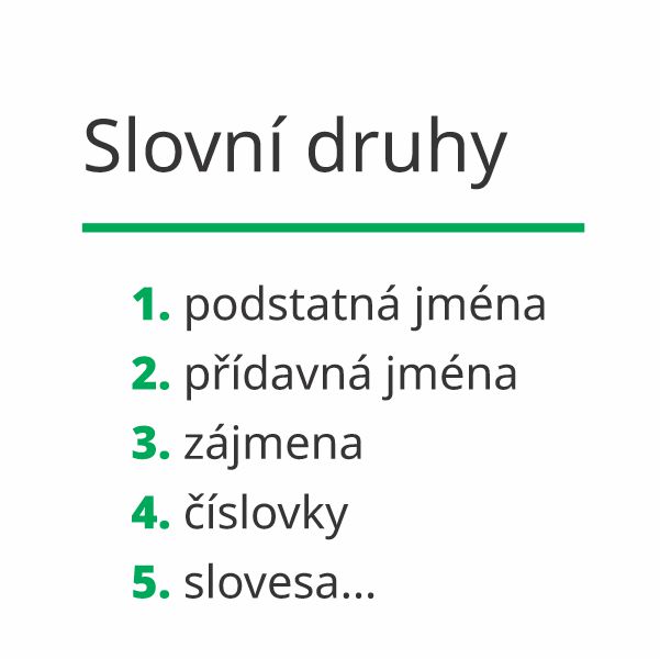 Čeština slovní druhy