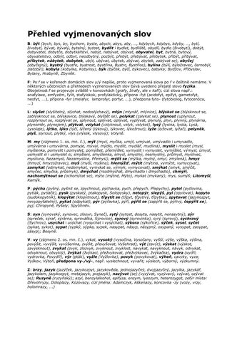 Cestina-Vyjmenovana-slova--Seznam